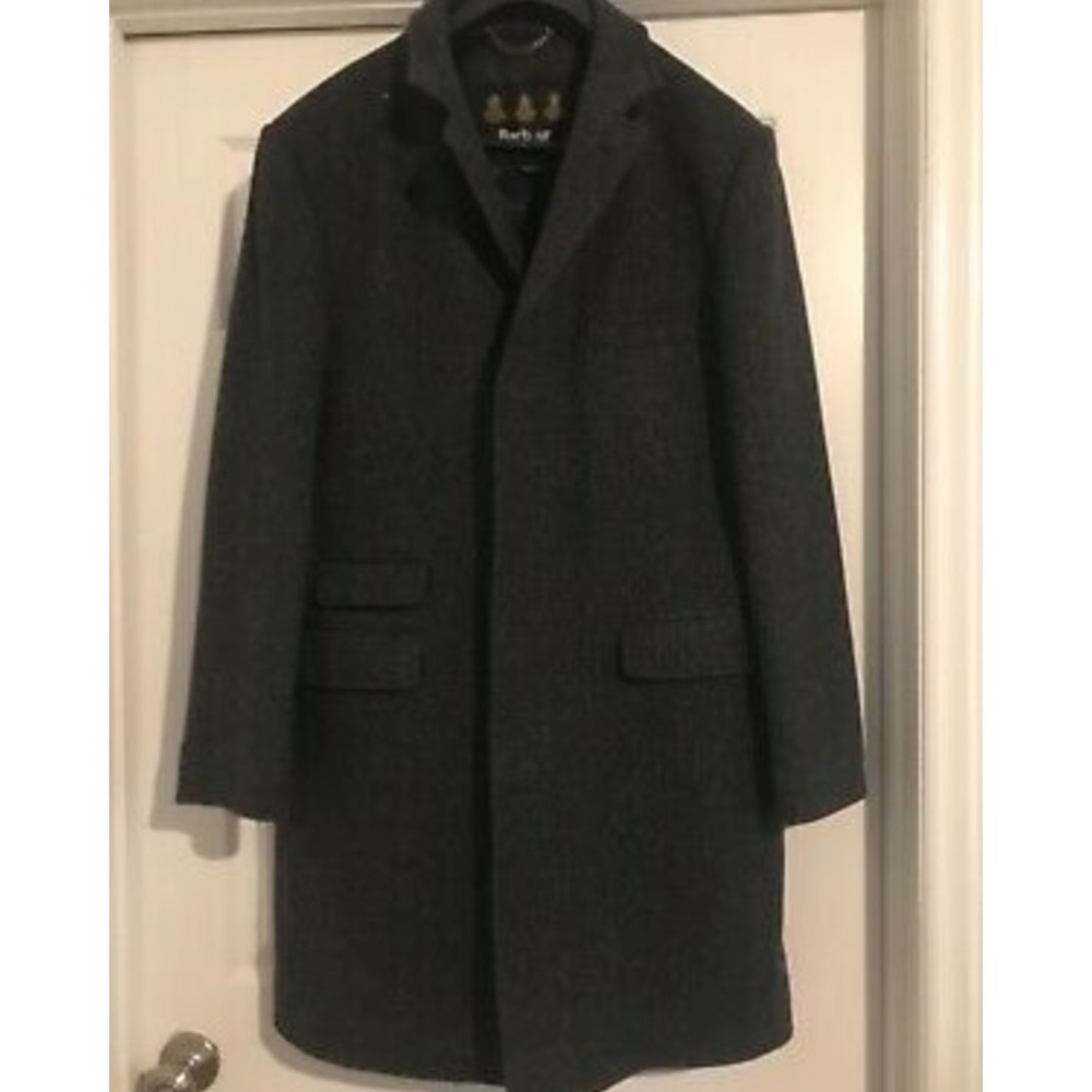 Barbour Winter Wool Coat Covert Fly Long US M